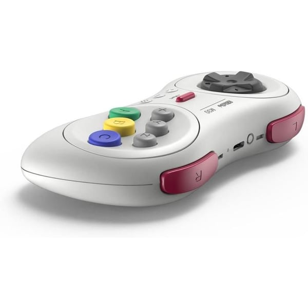 8bitdo Bluetooth-kontroller med 8 knappar M30 Vit, kompatibel med Switch, Android och PC