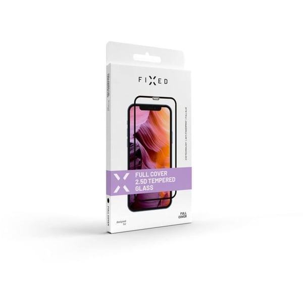 FIXÉ FullGlue-Cover för Samsung Galaxy S24/S25 med stöd för inbäddad läsare i svart skärm