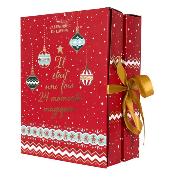 Adventskalender - HOME DECO FACTORY - Traditionel - Stearinlys og Overraskelser - Rød