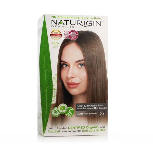 Färgning Hår - NATURIGIN - Ljus Askbrun 5.2 - 115 ml - Utan Ammoniak - Alla Hårtyper