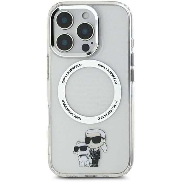 Mobilskydd - KARL - Karl och Choupette - iPhone 16 Pro Max - Transparent - Mjuk