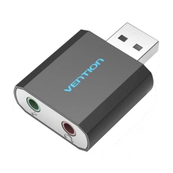 Extern ljudkort - VENTION - USB 3,5 mm ljudadapter - Bullerdämpning - 2.1 kanaler - Aluminium