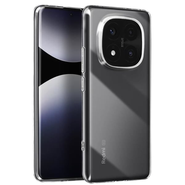 Coque - Xiaomi Redmi Note 14 Pro/Pro Plus - Transparent silikon - Stötbeständig - Halvstyv