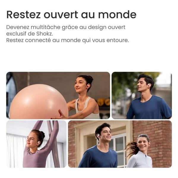 Hörlurar Shokz OPEN FIT AIR VIT