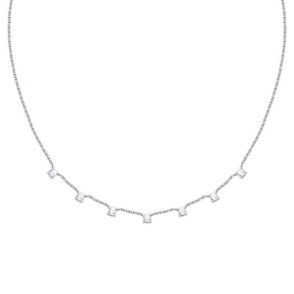 Collier i återvunnen 925/1000 silver och zirkon - SAIW290