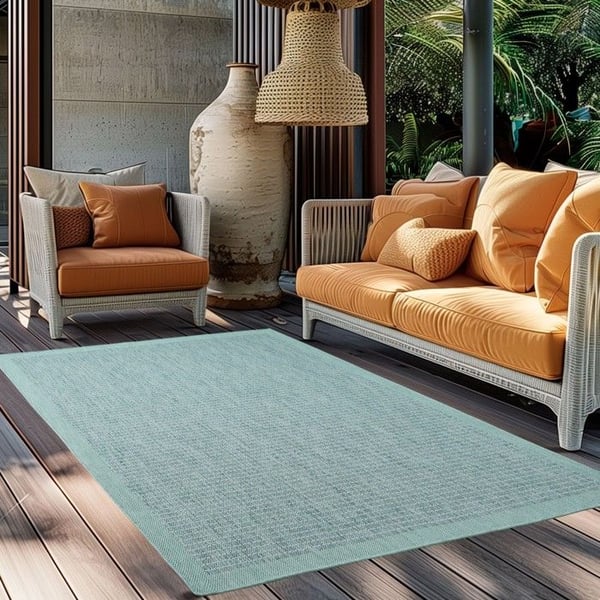 Utomhusmatta, Unicolor, Blå färg, Matta för Terrass-Balkong-Kök, baksida i polypropen (Dimension: 80X250 cm)