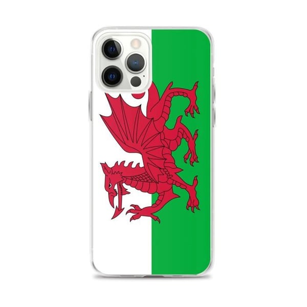 Mobilskal - PIXELFORMA - Wales flagga - Kompatibel med iPhone 12 Pro Max - Mjuk - Stötabsorberande