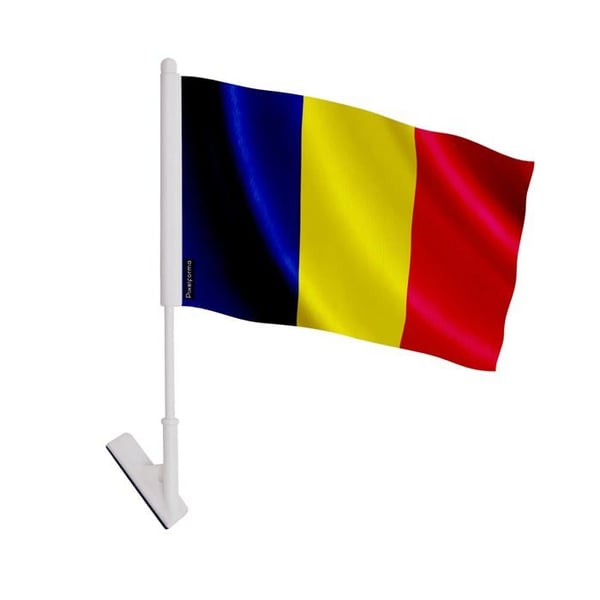 Klistermärke Tchad – 14 x 21 cm – Mjuk Polyester – Lätt att Klistra – 1 styck – Pixelforma