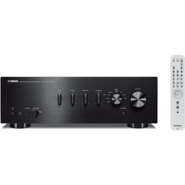 YAMAHA Stereo forstærker A-S301 BL 2 x 60 Watts - ToP-ART teknologi - DAC 24 bits / 192 kHz - MM phono forforstærker - Hovedtelefonudgang -