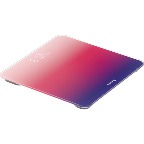 Digitale vægt - SIGURO - SC-P461K - Kapacitet 180 kg - LED-skærm - Farve Berry