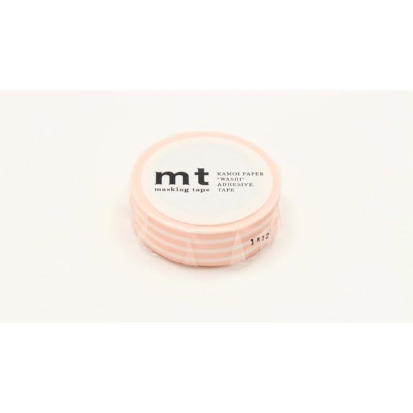 Maskeringstejp - Maskeringstejp MT Lignes rosa puder - kant persika