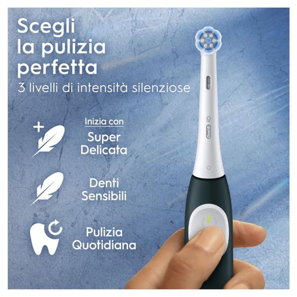 Elektrisk Tandbørste - ORAL-B - iO2 - Skovgrøn - Genopladelig - Tryksensor