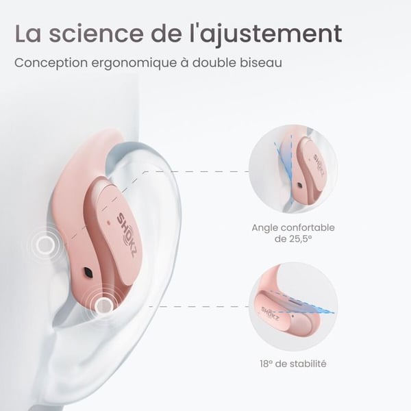 Hörlurar Shokz OPEN FIT AIR ROSA