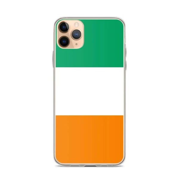 Telefonfodral – Elfenbenskustens flagga – Kompatibel med iPhone 11 Pro Max – Mjuk väska – Slitstark och stötte absorberande – Pixelforma