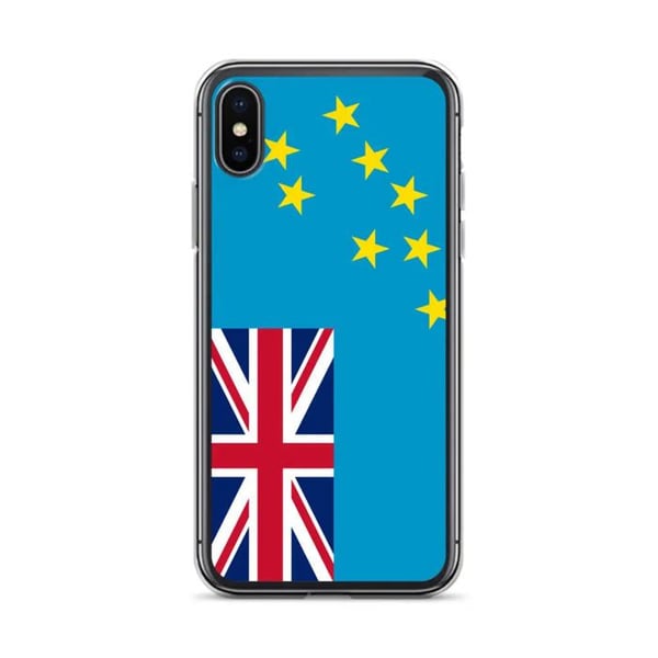 Telefonskal - PIXELFORMA - Tuvalus flagga - Kompatibel med iPhone X - Mjuk - Stötresistent - Silikon