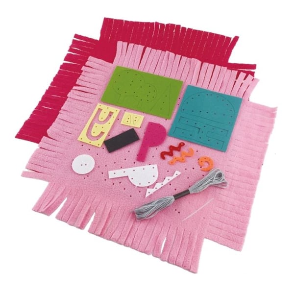 MégaCréa DIY - Kuddekit i filt att sy Rosa 32,5 x 26 x 5 cm