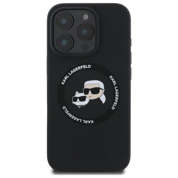 Telefoncover - KARL LAGERFELD - iPhone 16 Pro Max - Silikone - Unik design - Hoved Karl&Choupette