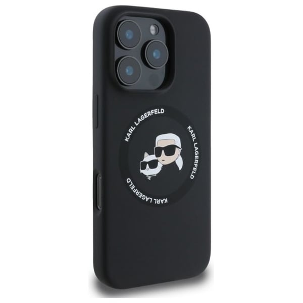 Telefoncover - KARL LAGERFELD - iPhone 16 Pro Max - Silikone - Unik design - Hoved Karl&Choupette