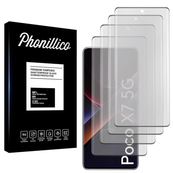 Härdat Glas - Phonillico® - Xiaomi Poco X7 5G - 4-pack - Skärmskydd - Ridsäkert