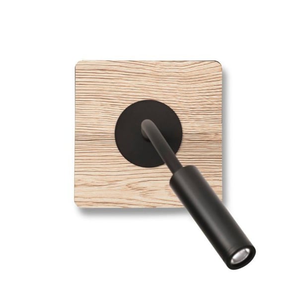 Vägglampa för läsning - FARO - Mood - Massiv trä - LED 2W - Svart 3000K