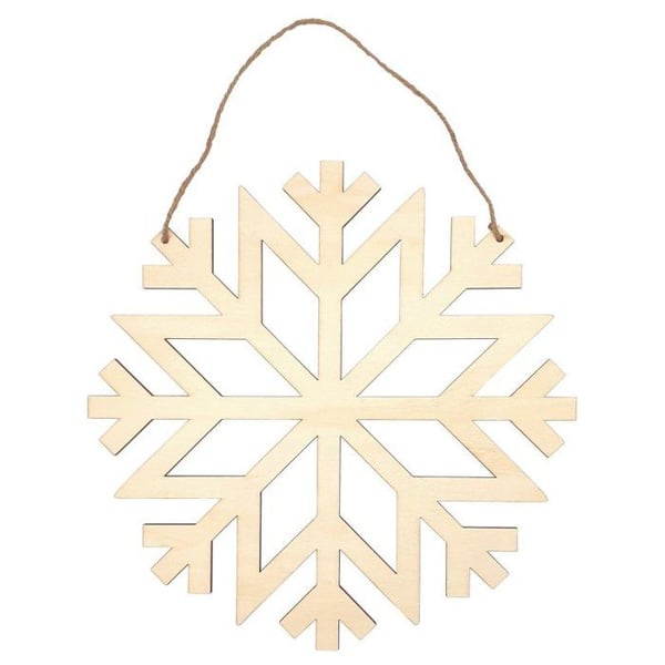 MégaCréa DIY - Snöflinga i trä att hänga 30 x 30 x 0,5 cm