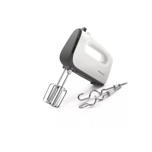 Philips handmixer i 5000-serien - 5 hastigheter - turbofunktion - dubbelvisp + knådning - vit (HR3740/00)