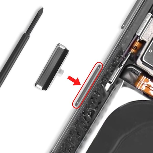 Strömbrytare - SAMSUNG - Galaxy S23/S23 Plus - Svart - Original - Lätt att installera