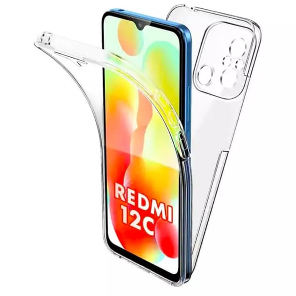 Helhetsfodral 360 - Xiaomi - Redmi 12C - Transparent - Halvmjuk - Stötskydd