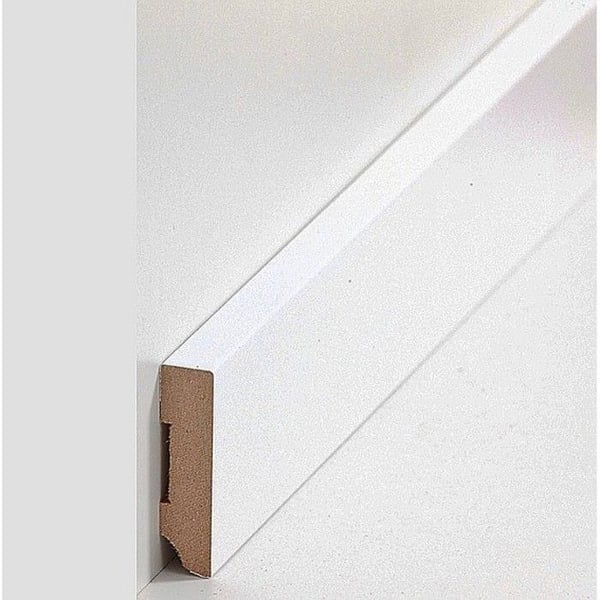 PROVISTON MDF-sockel 13 x 40 x 2500 mm Vit att limma, skruva &amp; spikbelagd MDF-kärna 25 meter | 10 stycken