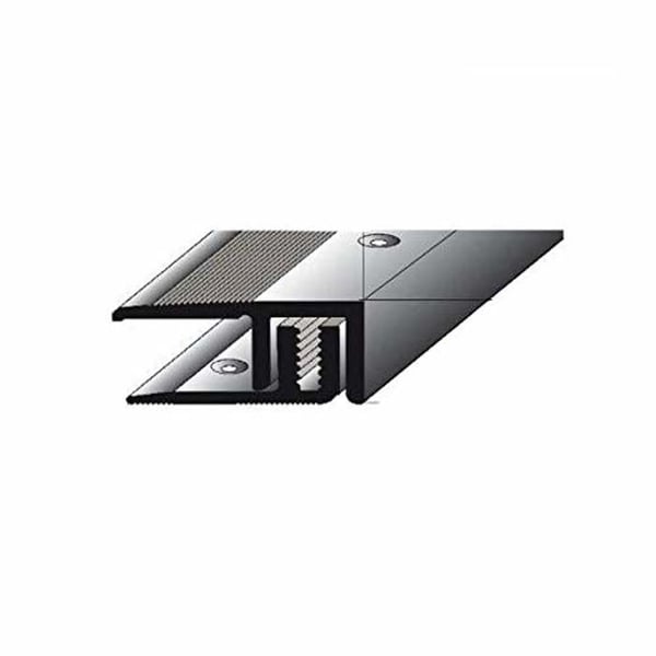 Färdigställandeprofil Laminat H 5 9 mm L 21mm Anodiserad Aluminium Genombruten - Stålutseende 1000 mm