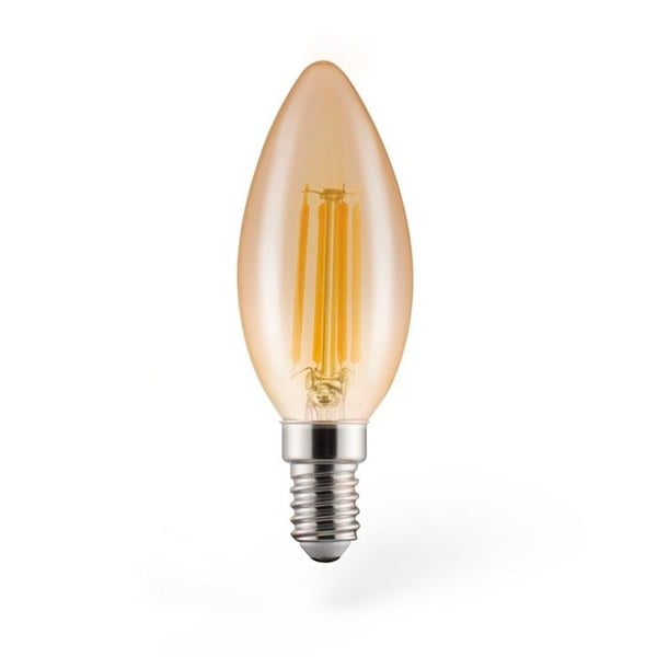 Ampoule filament LED dekorativ - Vintage ljus - E14 - 4W 320 lm - Dimbar amberglas