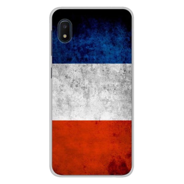 1001Coques - Silikonfodral kompatibelt med Samsung Galaxy A10e - Mönster franska flaggan - Originaldesign tryckt i Frankrike
