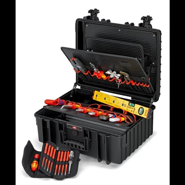 Verktygslåda - KNIPEX - Robust 34 Elektro - 26 delar - Vattentät - -30 till 80°C