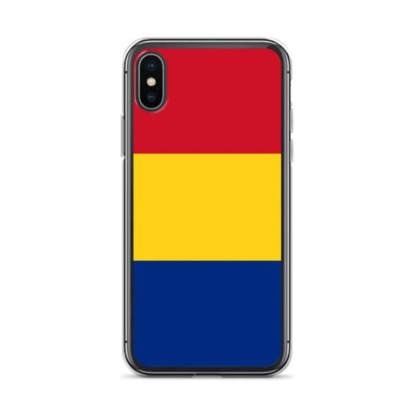 Mobilskal - PIXELFORMA - Rumäniens flagga - Kompatibel med iPhone XS - Mjuk - Stötsäker