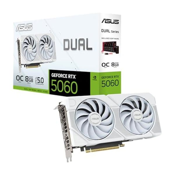 Grafikkort - ASUS - GeForce RTX 5060 - GDDR7 - OC Edition - 2,5 platser