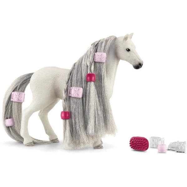 Quarter Mare figur för styling - Set med 14 delar med hästfigur med kambar man och massor av tillbehör -