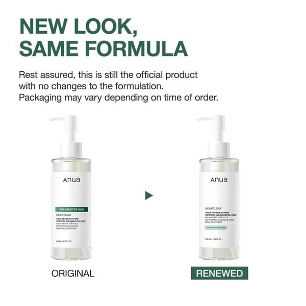 Rengöringsolja - ANUA - Heartleaf Pore Control - 200ML - Doftfri - Känslig hy