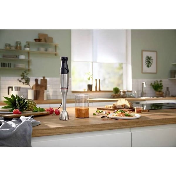 Bosch Household Serie 6 ErgoMaster Stavblender 1200 W med blender, uden BPA, rustfrit stål, sort