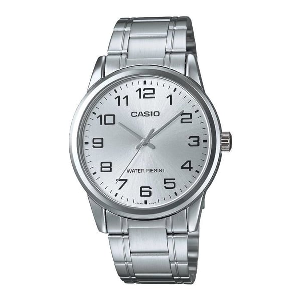Klocka - Casio - MTP-V001D-7B - Silver - Stål - Kvarts