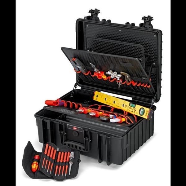 Verktygslåda - KNIPEX - Robust 34 Elektro - 26 delar - Vattentät - -30 till 80°C