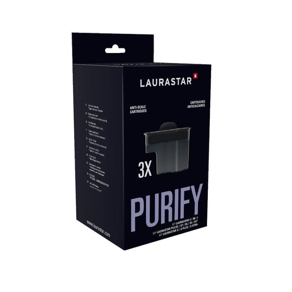 Anti-kalk patron - SMART - Paket med 3, Anti-korrosiv, Anti-salt, Anti-scale granulat, Lämplig för Laurastar Smart U/M/I