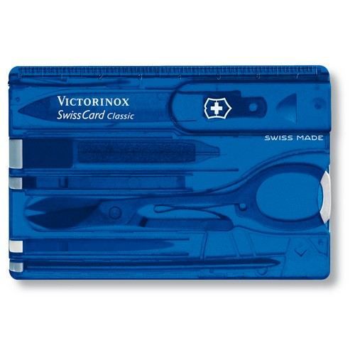 Victorinox 0.7122.T2 schweizisk lommekniv - Gennemsigtig blå - Rustfrit stål - 82 mm x 54,5 mm x 4,5 mm