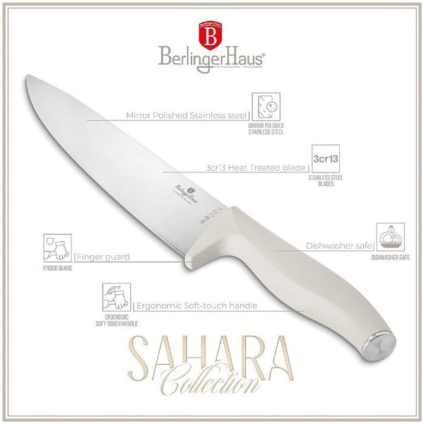 Knivset - BERLINGERHAUS - BH-2952 - Rostfritt stål 3cr13 - 6 delar - Magnetisk presentlåda