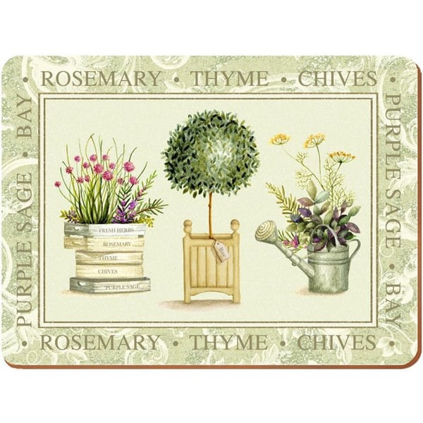 Bordstabletter - CREATIVE TOPS - Topiary - 4 stycken - Svart - Rektangulär - Tvättbar