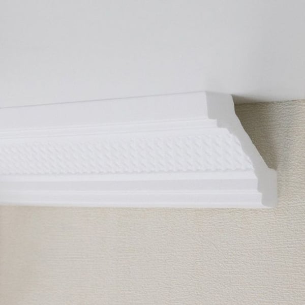 PROVISTON Moulure "No. 3" tak Polystyren 46 x 46 x 2000 mm Vit Taklist