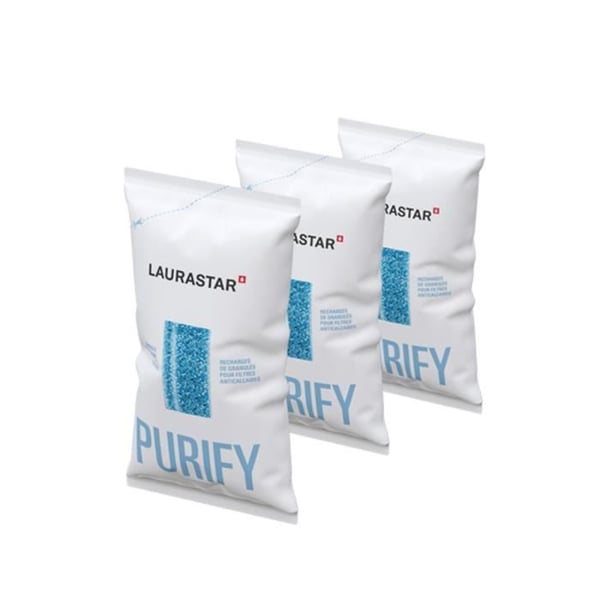 Refill för anti-kalkfilter - LAURASTAR - Paket med 3 - Anti-korrosiv - Anti-salt - Anti-kalk granulat