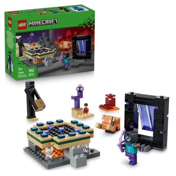 LEGO Minecraft 21584 Resa Genom Nether- och Enderportalerna - Spel fr.o.m. 7 år