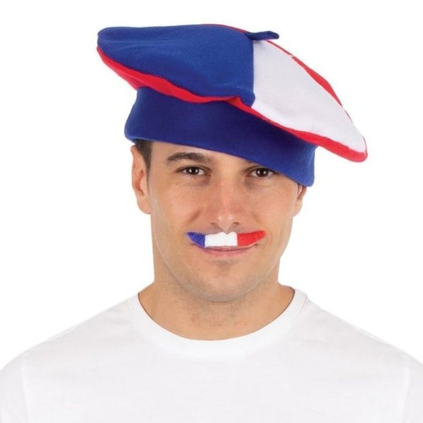 Utklädnadsaccessoar - PTITCLOWN - Trikolor mustascher - Vuxen supporter