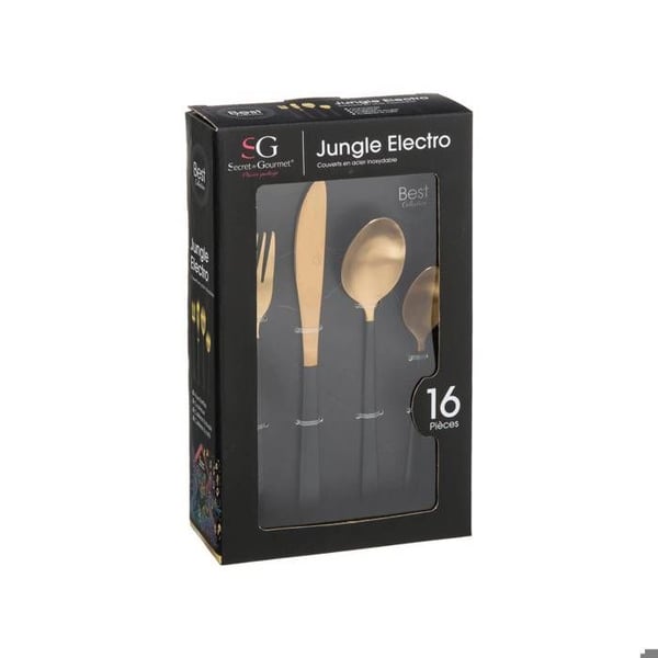 Ménagère - Jungle Electro - 6 delar - Rostfritt stål - Diskmaskinskompatibel - Vuxen