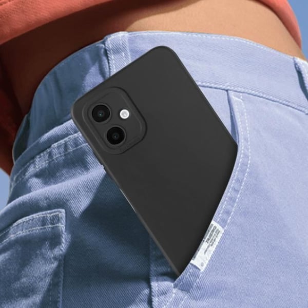Mobilskal - AVIZAR - Samsung Galaxy A06 - Mjuk Silikon - Repmotståndsskydd - Tunn Design Svart